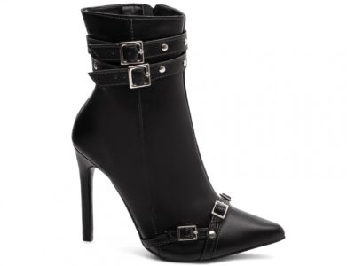 Bota Bico Fino Salto 12 Cano Médio