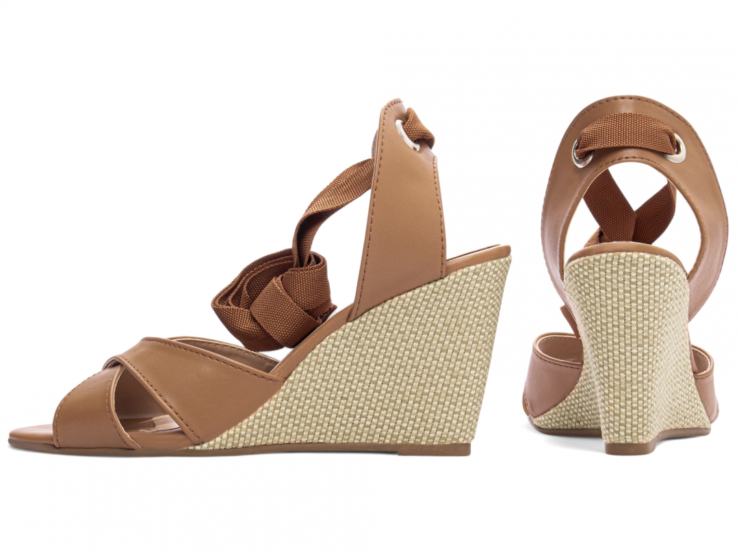 Sandália Plataforma de Cunha Anabela - Imagem 2