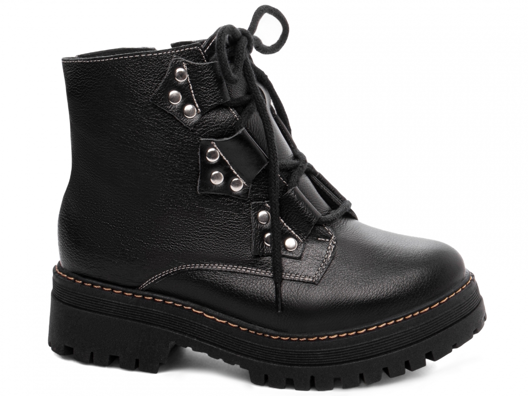 Bota Coturno Sola Tratorada Couro