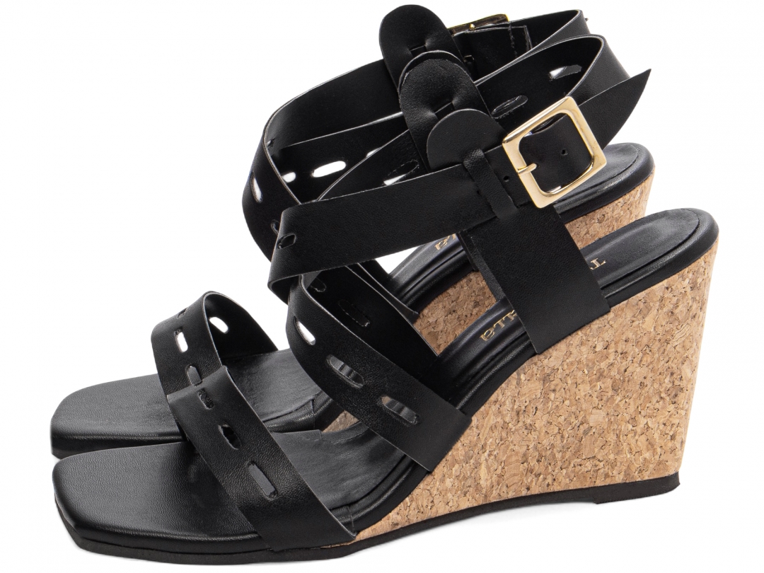 Sandália Plataforma de Cunha Anabela - Imagem 3