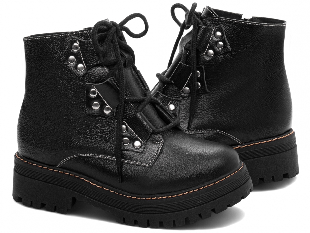 Bota Coturno Sola Tratorada Couro - Imagem 5