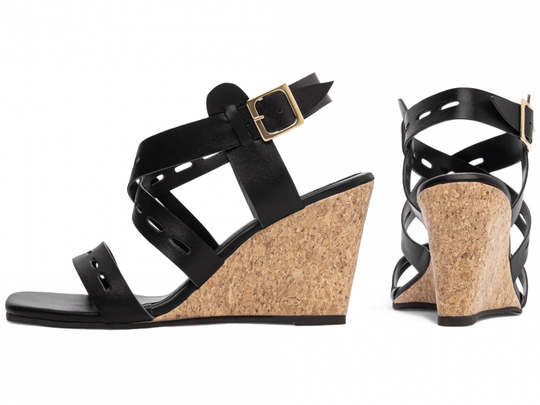 Sandália Plataforma de Cunha Anabela - Imagem 2