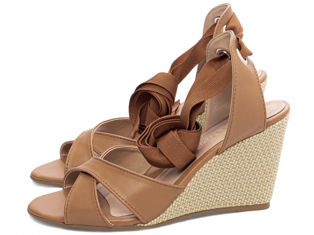 Sandália Plataforma de Cunha Anabela - Imagem 3