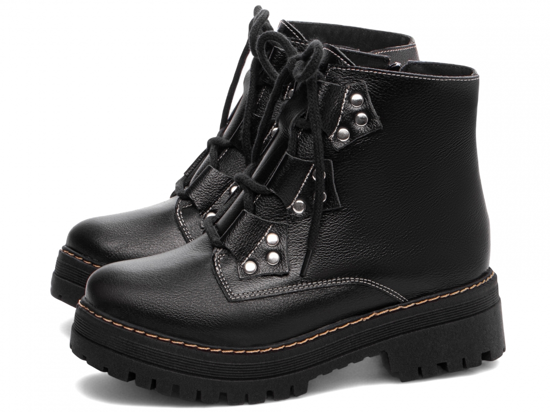 Bota Coturno Sola Tratorada Couro - Imagem 6