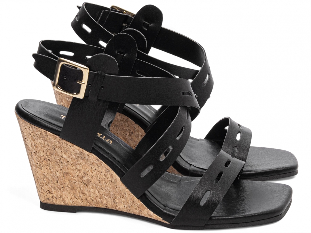 Sandália Plataforma de Cunha Anabela - Imagem 4