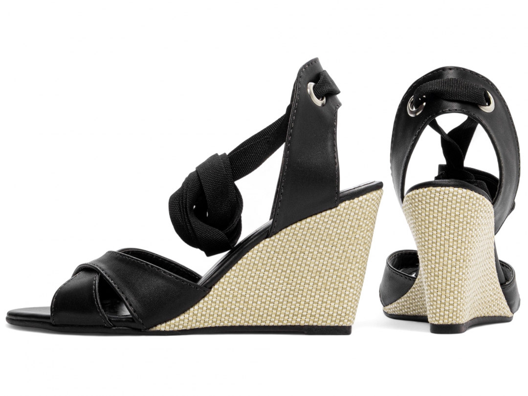 Sandália Plataforma de Cunha Anabela - Imagem 2