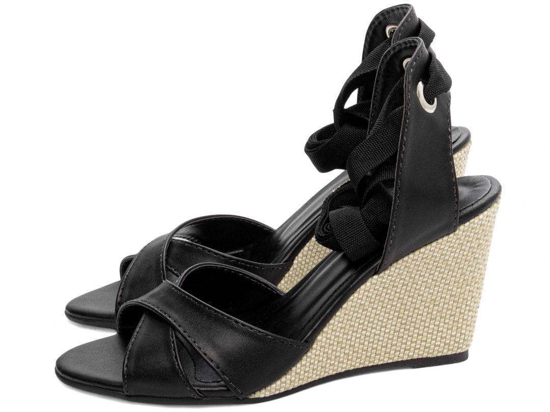 Sandália Plataforma de Cunha Anabela - Imagem 3